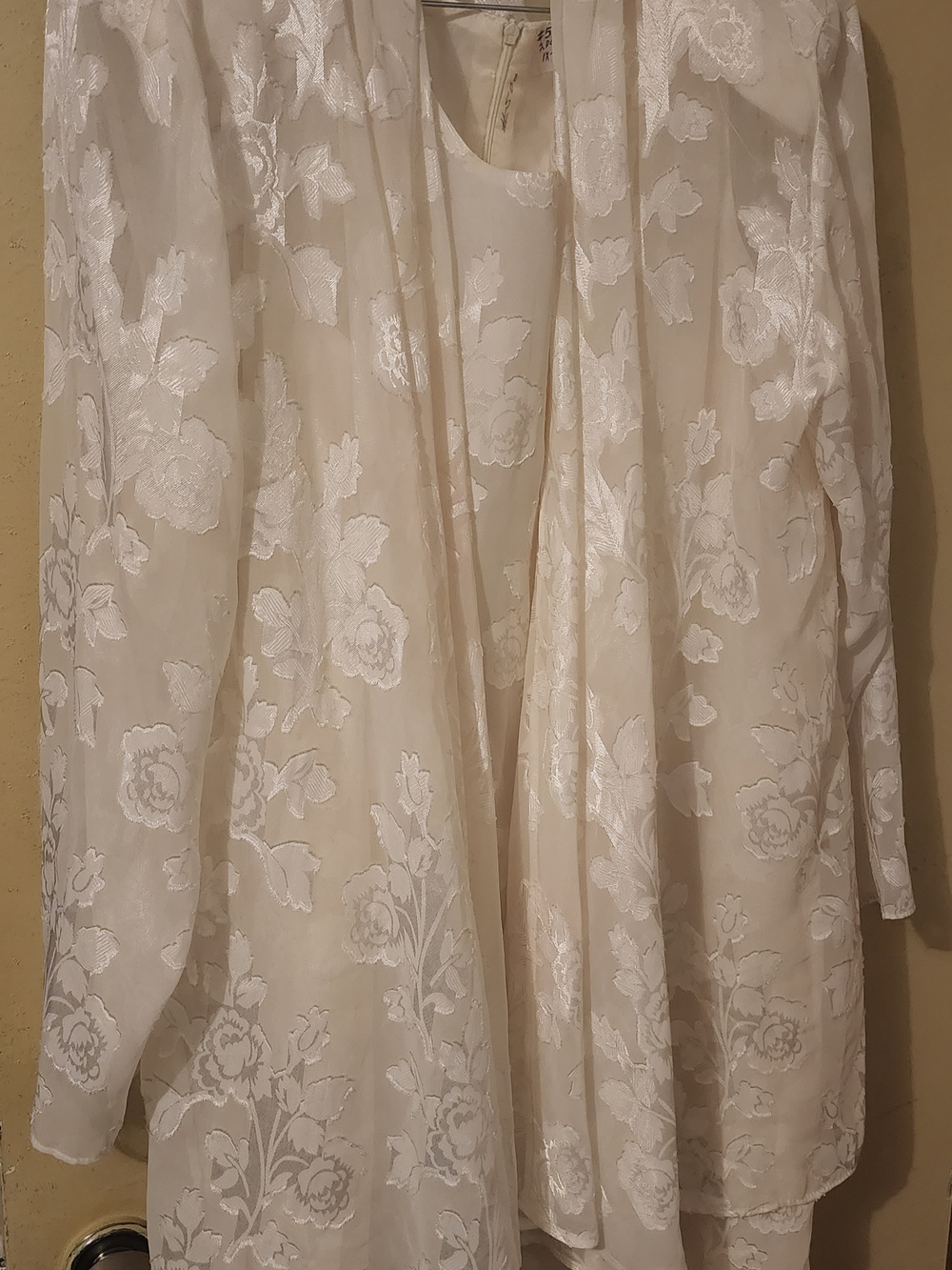 2pc White Dress Set Plus Size
